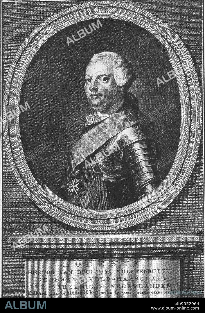 Louis Ernest of Brunswick-Lüneburg-Bevern (25 September 1718, Wolfenbüttel - 12 May 1788, Eisenach) was a field-marshal in the armies of the Holy Roman Empire and the Dutch Republic. From 13 November 1750 to 1766 he was the Captain-General of the Netherlands, where he was known as the Duke of Brunswick or (to distinguish him from his eldest brother Charles, who succeeded to their father's title of Duke of Brunswick-Lüneburg) Duke of Brunswick-Wolfenbüttel. Another brother was Duke Ferdinand of Brunswick who led the Allied Anglo-German army during the Seven Years' War.