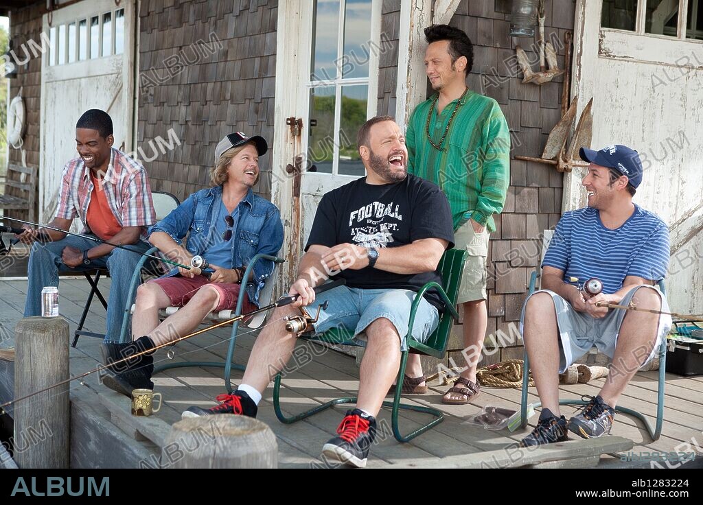 ADAM SANDLER, CHRIS ROCK, DAVID SPADE, KEVIN JAMES and ROB SCHNEIDER in GROWN UPS, 2010, directed by DENNIS DUGAN. Copyright HAPPY MADISON PRODUCTIONS/RELATIVITY MEDIA.