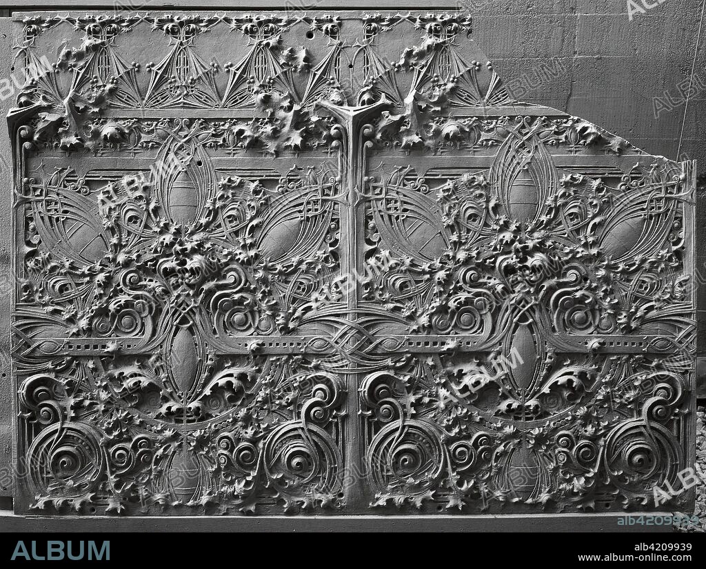 Gage Building: Spandrel Panel from the First Floor Facade. Louis H. Sullivan;  American, 1856-1924; Cast by Winslow Brothers Iron Works; Engineered by Holabird & Roche; Clay Modeler:  Kristian Schneide. Date: 1898-1899. Dimensions: 129 × 175 × 9 cm. Cast iron. Origin: Chicago.