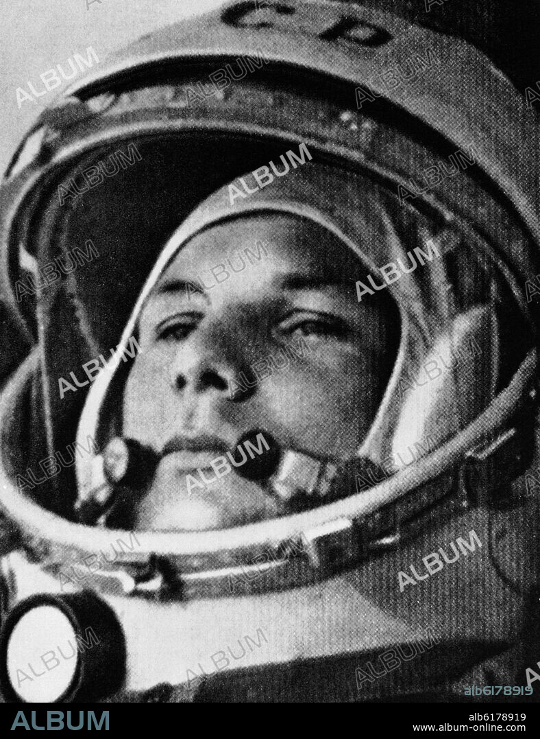 YURI GAGARIN 1934/1968 PRIMER HOMBRE LANZADO AL ESPACIO EN LA NAVE VOSTOK 1 EL 12 DE ABRIL DE 1961.