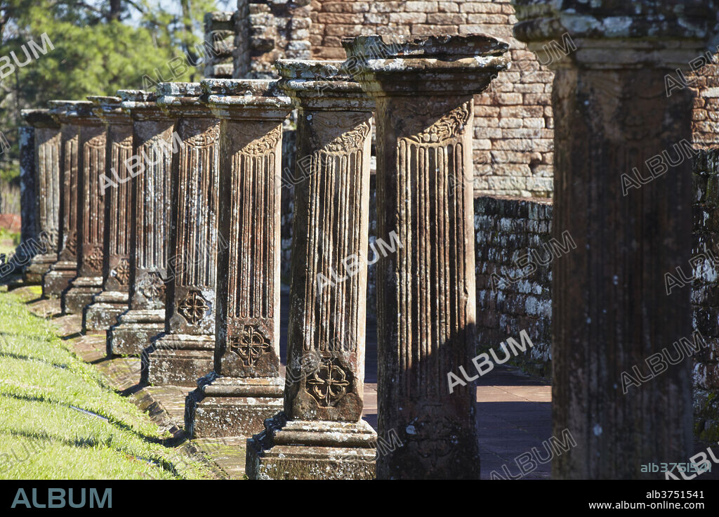 Ruins of Jesuit mission at Trinidad (La Santisima Trinidad de Parana), UNESCO World Heritage Site, Parana Plateau, Paraguay, South America.