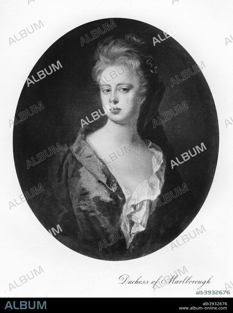 Sarah Churchill, Duchess of Marlborough, (1907). The Duchess (1660-1744) was appointed lady of the bedchamber to Queen Anne and became a close confidante. After the death of her husband, she built Blenheim Palace.