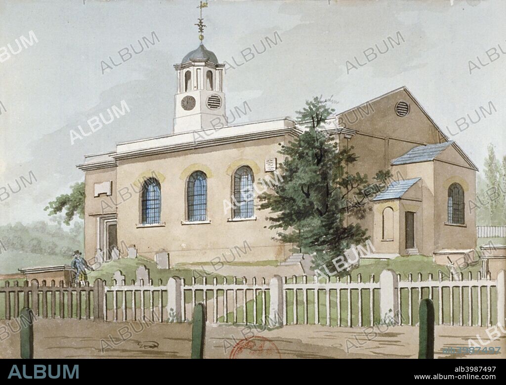 St Mary's Church, Hanwell, Middlesex, c1800. Hanwell is now in the London borough of Ealing.