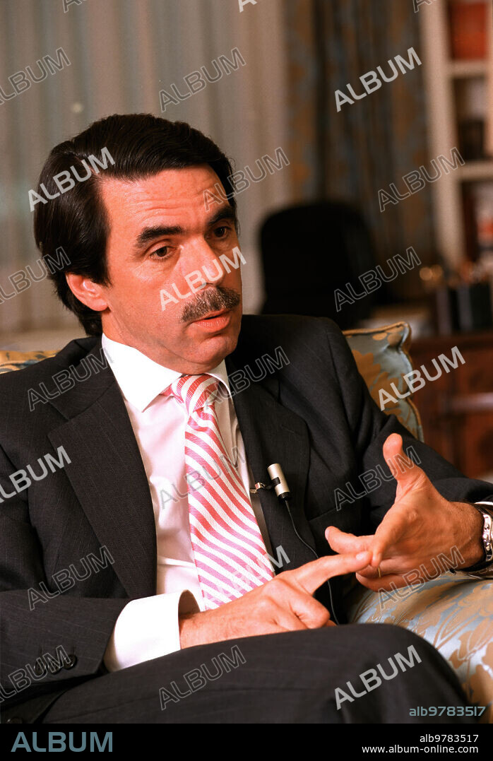 Madrid, 3-28-03 interview by the director of Abc, José Antonio Zarzalejos To José María Aznar, president of the Government. Photo Gonzalo Cruz.