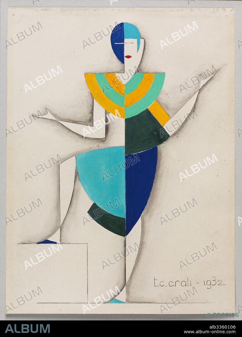 TULLIO CRALI. Abito scomponibile (La moda futurista).