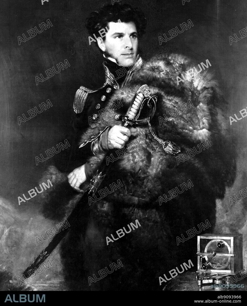 Captain Sir James Clark Ross by John R Wildman 1834 (1800 -1862). English Explorer who discovered the north magnetic pole in 1831. During 1839-43, Ross commanded the 'Erebus' and 'Terror' on one of the earliest Antarctic expeditions and was knighted on his return in 1843. From Antarctica: The Last Continent by Ian Cameron page 106.