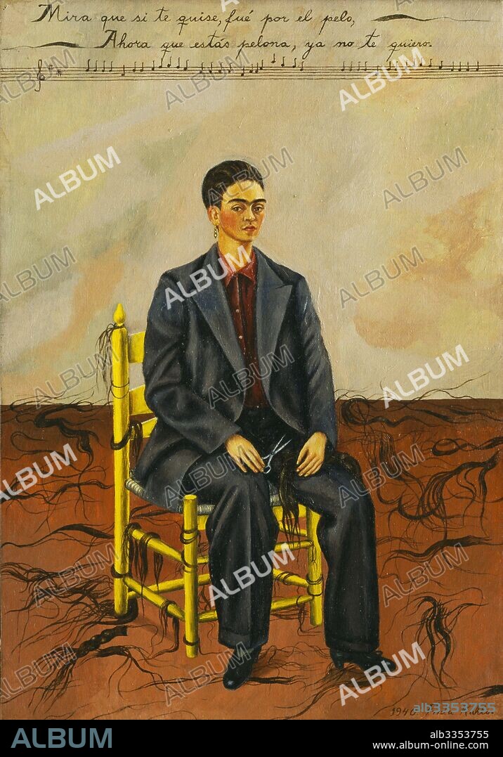 FRIDA KAHLO. Self-Portrait with Cropped Hair.