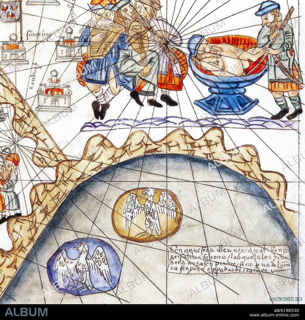 ABRAHAM CRESQUES. Cresques Abraham / Atlas Catalán, 1375. Museu Marítim de Barcelona.