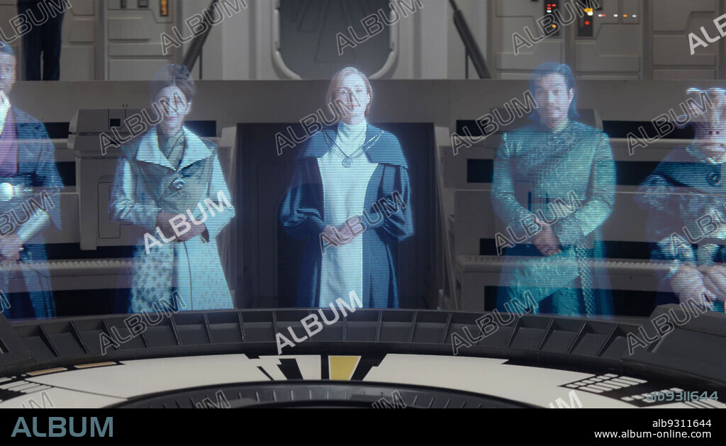 GENEVIEVE O'REILLY, JACQUELINE ANTARAMIAN, MAURICE J. IRVIN y NELSON LEE en AHSOKA, 2023, dirigida por DAVE FILONI. Copyright LUCASFILM.