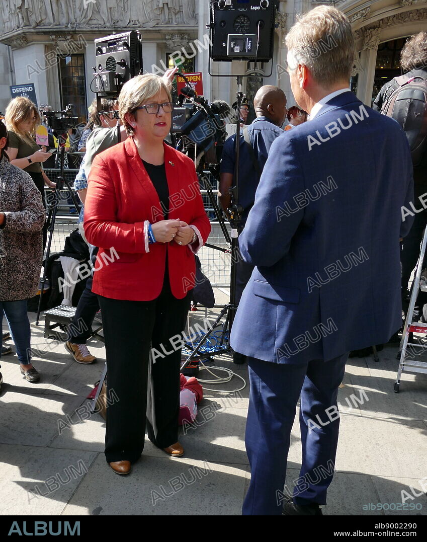 Joanna Cherry; Scottish politician, leaves the Supreme Court, on the first day of the hearing on the Prorogation of Parliament. 17th Sept 2019. prorogation of the Parliament of the United Kingdom was ordered by Queen Elizabeth II upon the advice of the Conservative Prime Minister, Boris Johnson, on 28 August 2019. opposition politicians saw this as an unconstitutional attempt to reduce parliamentary scrutiny of the Government's Brexit plan. A decision that the prorogation was unlawful was made by the Supreme Court of the United Kingdom on 24th September 2019.