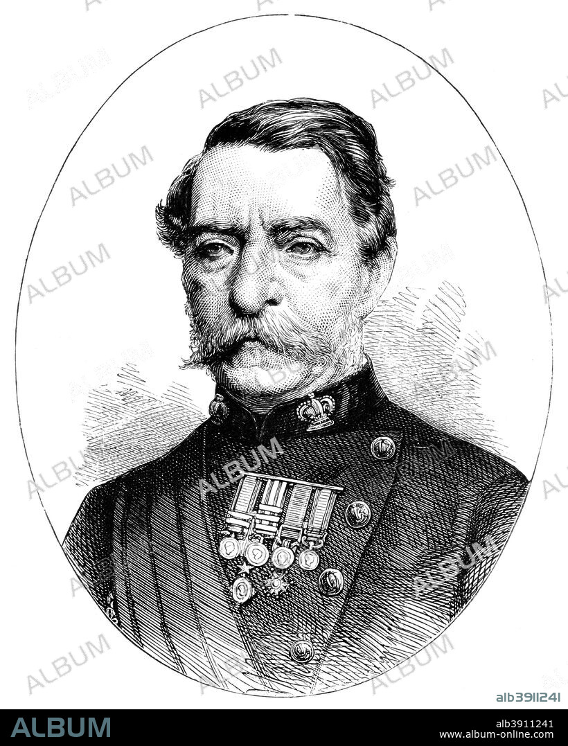 Sir Robert Napier (1791-1876), Lord Napier of Magdala. Napier was commissioned in the Bengal engineers in 1826. He served in the first and second Sikh Wars and helped in the relief of Lucknow in 1858 during the Indian mutiny. In 1867-68 he commanded what was regarded as a textbook campaign to free British prisoners in Ethiopia, culminating in the capture of Magdala, for which he was raised to the peerage. He went on to become commander in chief of the forces in India in 1870 and in 1876 was made governor of Gibraltar. Illustration from The Life & Times of Queen Victoria, by Robert Wilson, Vol III.