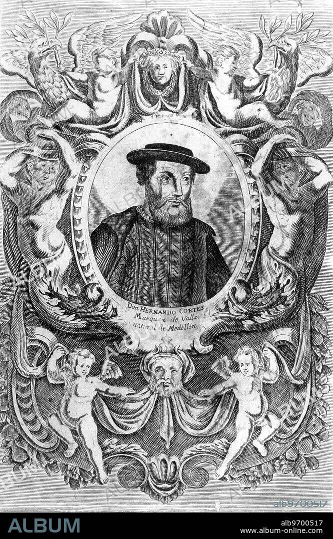 Hernán Cortés ( 1485 - 2 December 1547) was a Spanish conquistador who led an expedition that caused the fall of the Aztec Empire and brought large portions of mainland Mexico under the King of Castile , in the early 16th century .