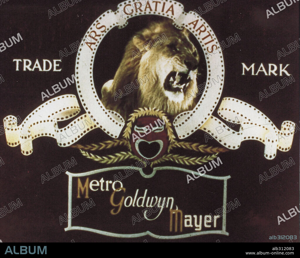 FILM HISTORY: M. G. M. Metro-Goldwyn-Mayer Inc. company logo. 1928