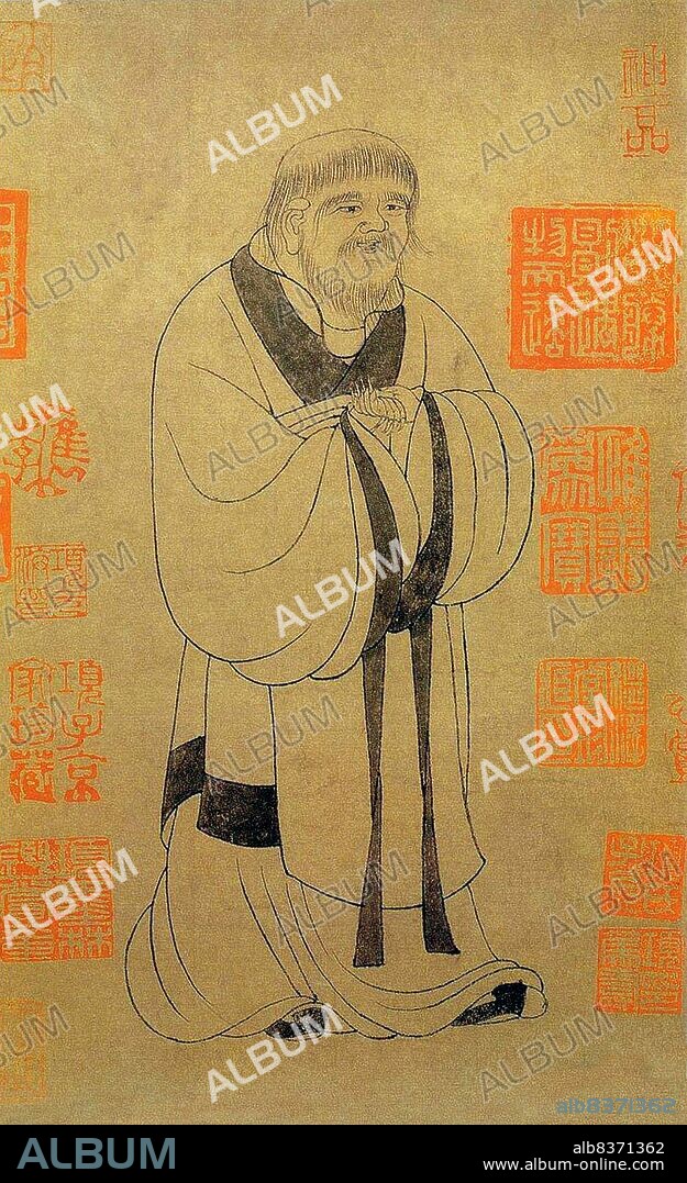 Zhao Mengfu ( WadeGiles: Chao Meng-fu) was a prince and descendant of the Song Dynasty's imperial family, and a Chinese scholar, painter and calligrapher during the Yuan Dynasty.<br/><br/>. He was married to Guan Daosheng, who was also an accomplished poet, painter and calligrapher. His rejection of the refined, gentle brushwork of his era in favour of the cruder style of the eighth century is considered to have brought about a revolution that created the modern Chinese landscape painting. He was known for his paintings of horses.