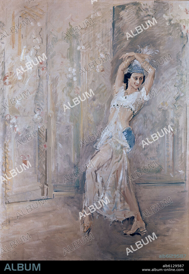 MAX SLEVOGT. 'La bailarina Pavlova', 1909, Óleo sobre lienzo, 173 x 128 cm.