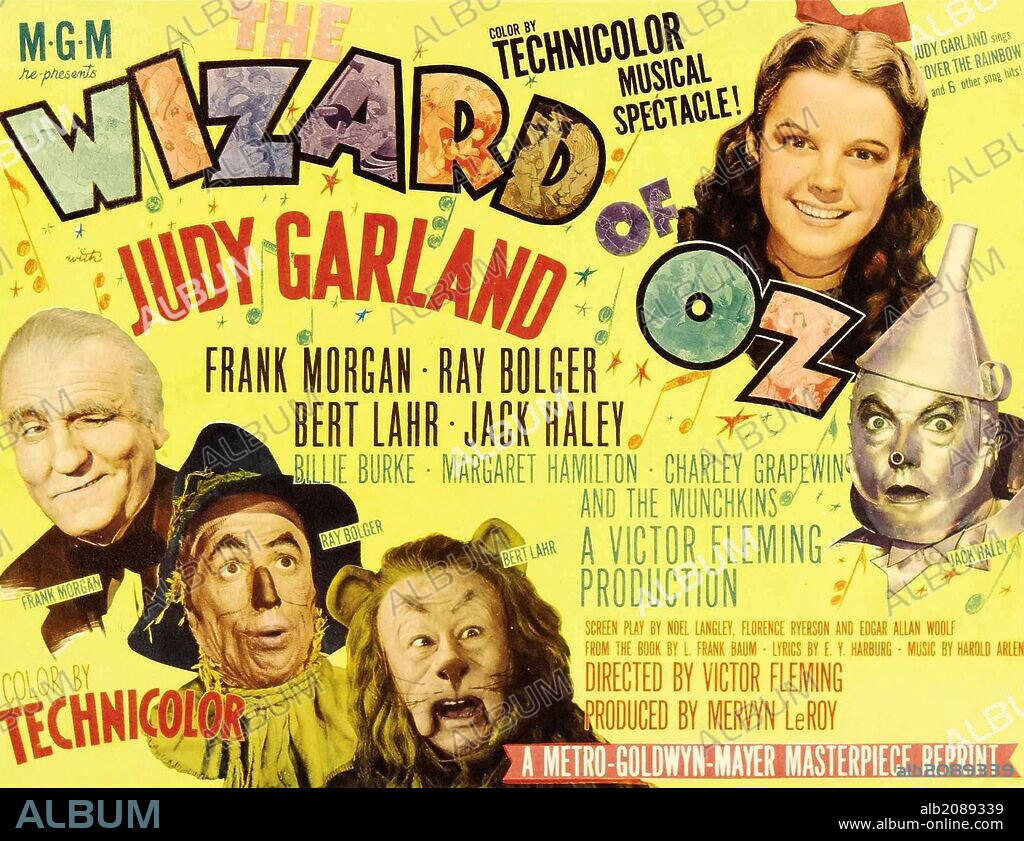 Poster de EL MAGO DE OZ, 1939 (THE WIZARD OF OZ), dirigida por VICTOR FLEMING. Copyright M.G.M.