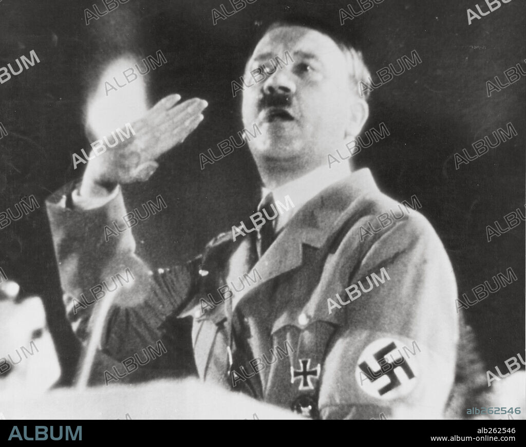 ADOLF HITLER in TRIUMPH OF THE WILL, 1935 (TRIUMPH DES WILLENS), directed by LENI RIEFENSTAHL.
