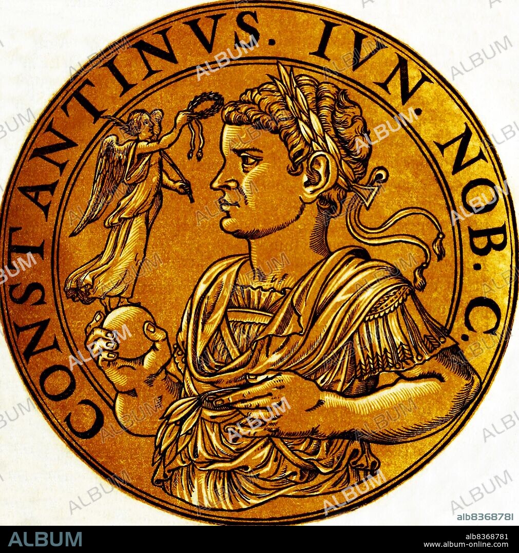 Constantine II (316-340) was the second son of Constantine the Great and Fausta, and became the eldest after his father executed his half-brother Crispus. After his father died in 337, Constantine II initially became co-emperor alongside his brothers Constantius II and Constans as well as his cousins Dalmatius and Hannibalianus, though his cousins were soon out of the picture when he and his brothers arranged for the slaughter of most of the rest of the imperial family.<br/><br/>. Constantine II became emperor of Gaul, Britannia, Hispania, and Mauretania when he formally partitioned the empire with his brothers. He soon became embroiled in the growing friction within the Christian Church, supporting Catholicism while his brother Constantius II was an ardent supporter of Arianism.<br/><br/> . He also quarreled with his younger brother Constans, who he was legal guardian over, about territory within the African provinces. He refused to relinquish guardianship over Constans when the latter came of age, and marched into Italy in 340, where he was ambushed and killed by Constans' troops, who took control over his brother's portion of the empire.