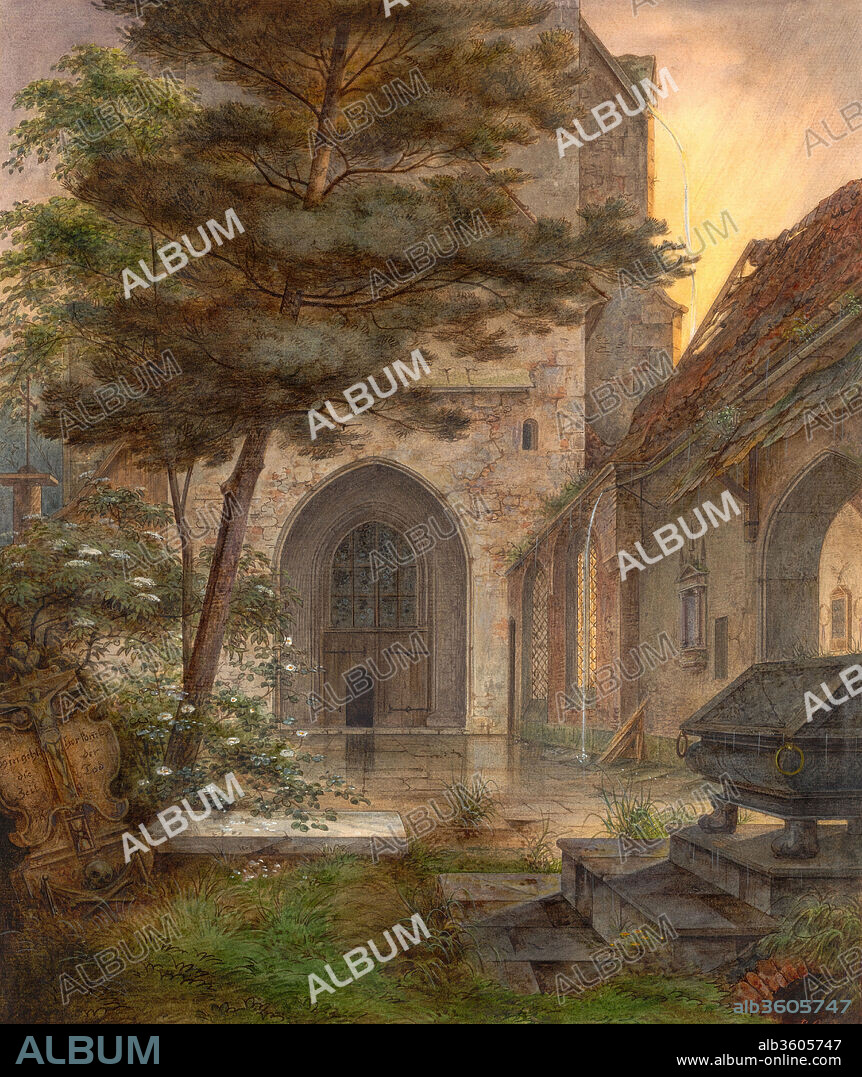 A Portal of a Church. Artist: Ernst Ferdinand Oehme (German, Dresden 1797-1855 Dresden). Dimensions: sheet: 12 5/8 x 10 5/8 in. (32 x 27 cm). Date: first half 19th century.