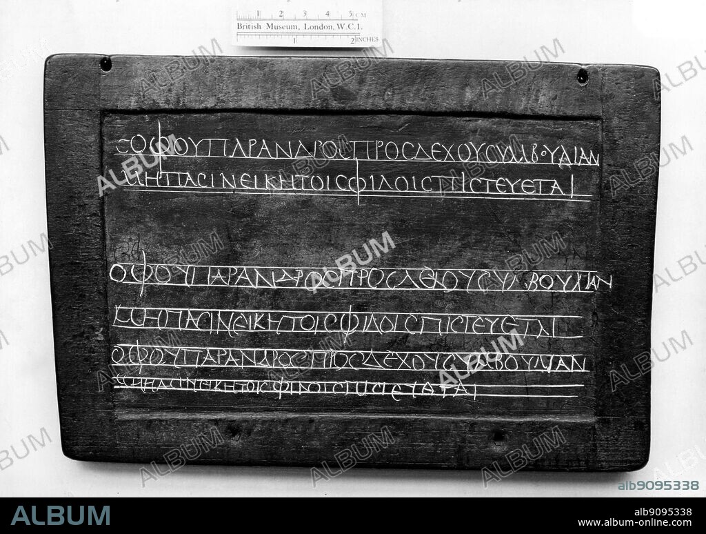 Roman wax tablets.