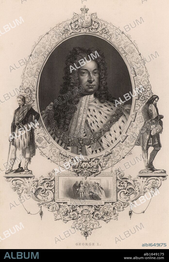 George 1 (1660-1727): King of Great Britain and Ireland from 1714. Elector of Hanover from 1698. Engraving.  (Photo by: Universal History Archive/UIG via Getty Images).
