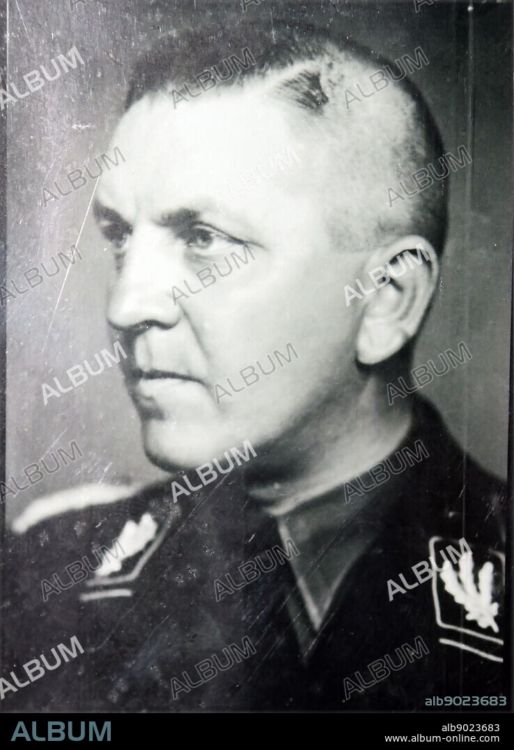 Theodor Eicke (1892 - 1943) German SS functionary during the Nazi era. He was one of the key figures in the development of Nazi concentration camps during the Holocaust. Eicke served as the second commandant of the Dachau concentration camp from June 1933 to July 1934, and together with his adjutant Michael Lippert, was one of the executioners of SA Chief Ernst Rohm during the Night of the Long Knives purge.