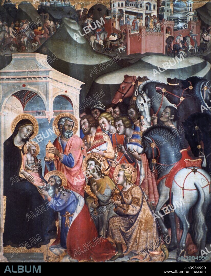 Adoration of the Magi, 1380s. From the Pinacoteca Nazionale, Siena, Italy.