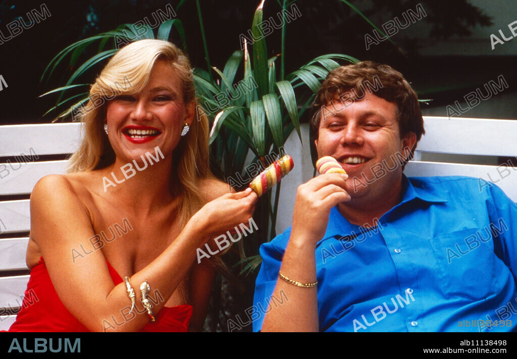 Sibylle Rauch, German actress and former porn actress, and actor Zachi Noy, Germany around 1996. (original german headline: Sibylle Rauch).