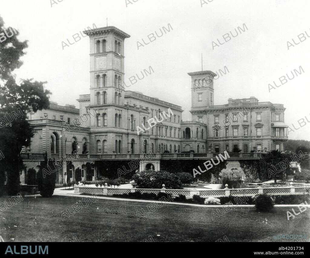 Osborne House, East Cowes, Isle of Wight, c1920s. A former royal residence built between 1845 and 1851 for Queen Victoria and Prince Albert as a summer home and rural retreat. Built by Thomas Cubitt it was designed in the style of an Italian Renaissance palazzo,.