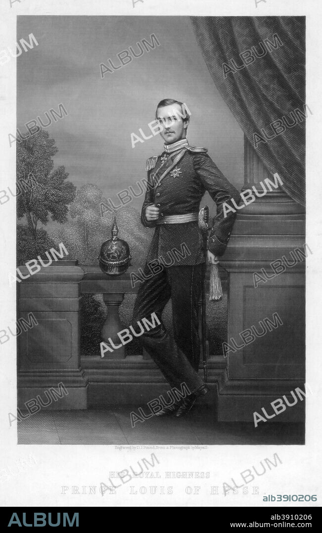 Prince Louis of Hesse, 19th century. Louis IV (1837-1892) became the fourth Grand Duke of Hesse and by Rhine in 1877. He married Princess Alice, Queen Victoria's third child, on 1st July 1862.