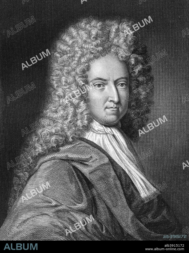 Daniel Defoe, English writer and journalist, (1836). Defoe (1661-1731) gained enduring fame for his novel Robinson Crusoe.