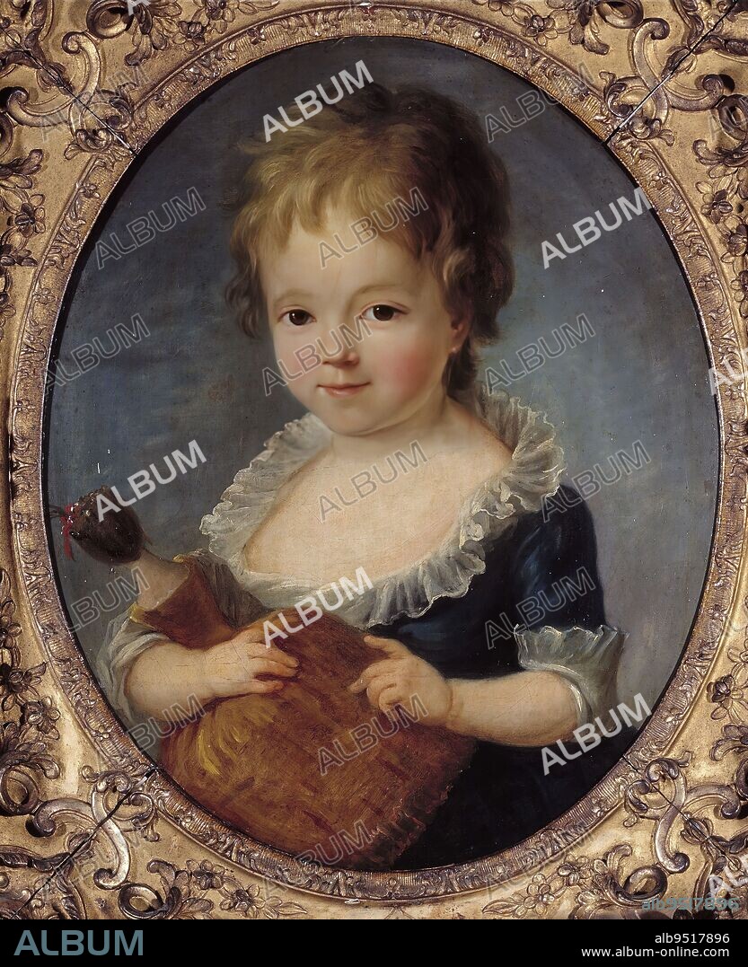 Portrait of a Little Girl Holding a Doll, Drouais, François-Hubert, Painter, 18th Century, Cognacq-Jay Museum, 18th Century Taste, Painting, Dimensions - Work: Height: 45 cm, Width: 37.5 cm.