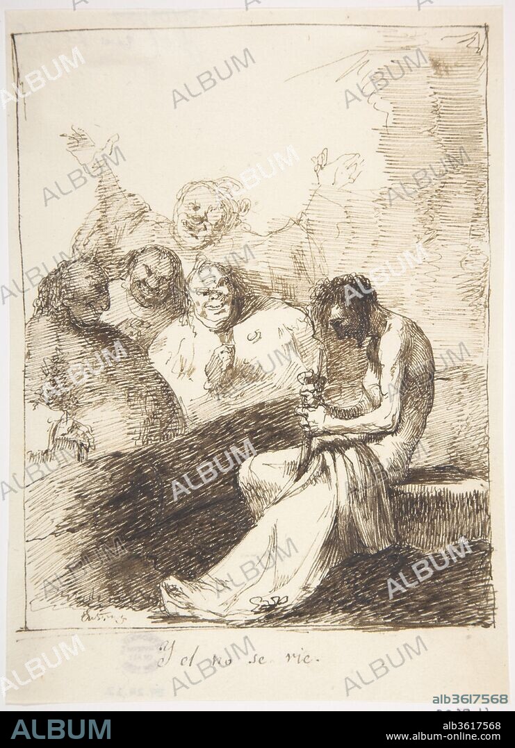 He Will Not Laugh ("Y el no se rie"). Artist: Leonardo Alenza y Nieto (Spanish, Madrid 1807-1845 Madrid). Dimensions: 7-1/4 x 5-1/4 in.  (18.4 x 13.3 cm). Date: 1807-45.