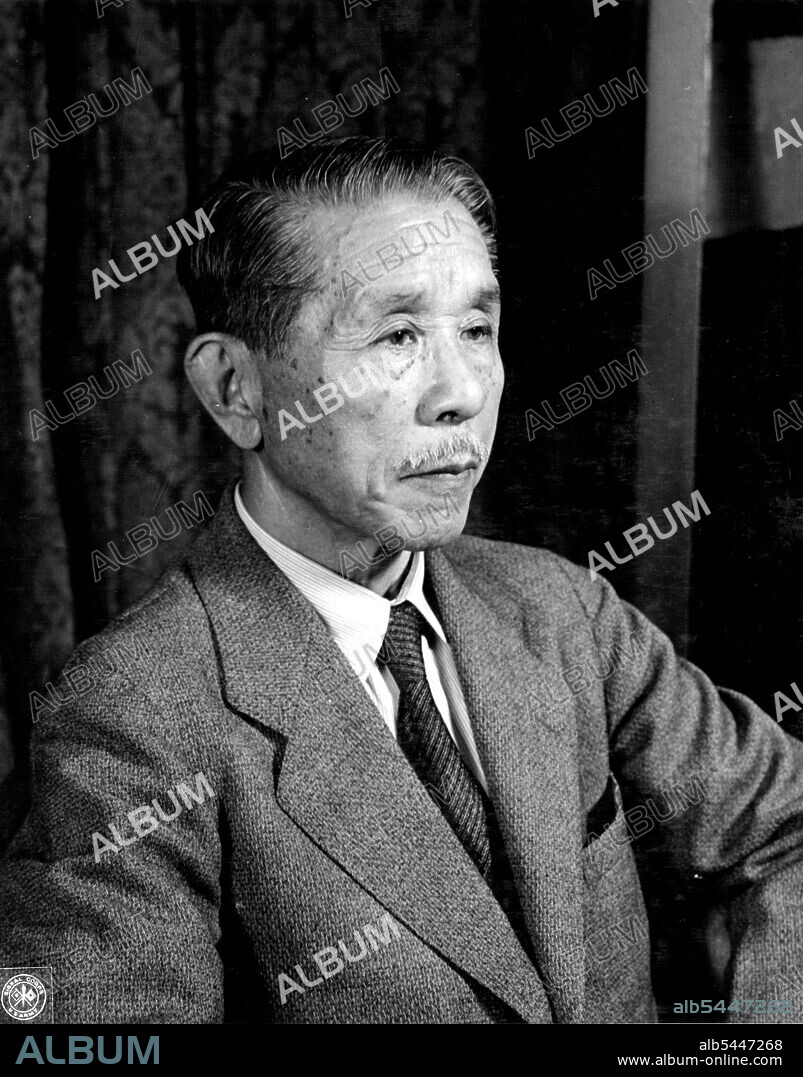 Alleged Major Japanese War Criminals : Koki Hirota, Prime Minister from March 1936 to Feb. 1937, and Foreign Minister under Saito, Okarh, and Konove, is one of the 25 alleged major Japanese war Criminals on trial at the international Military tribunal for the far east in Tokyo, Japan. August 25, 1947. (Photo by Skinner, U.S. Army Signal Corps).