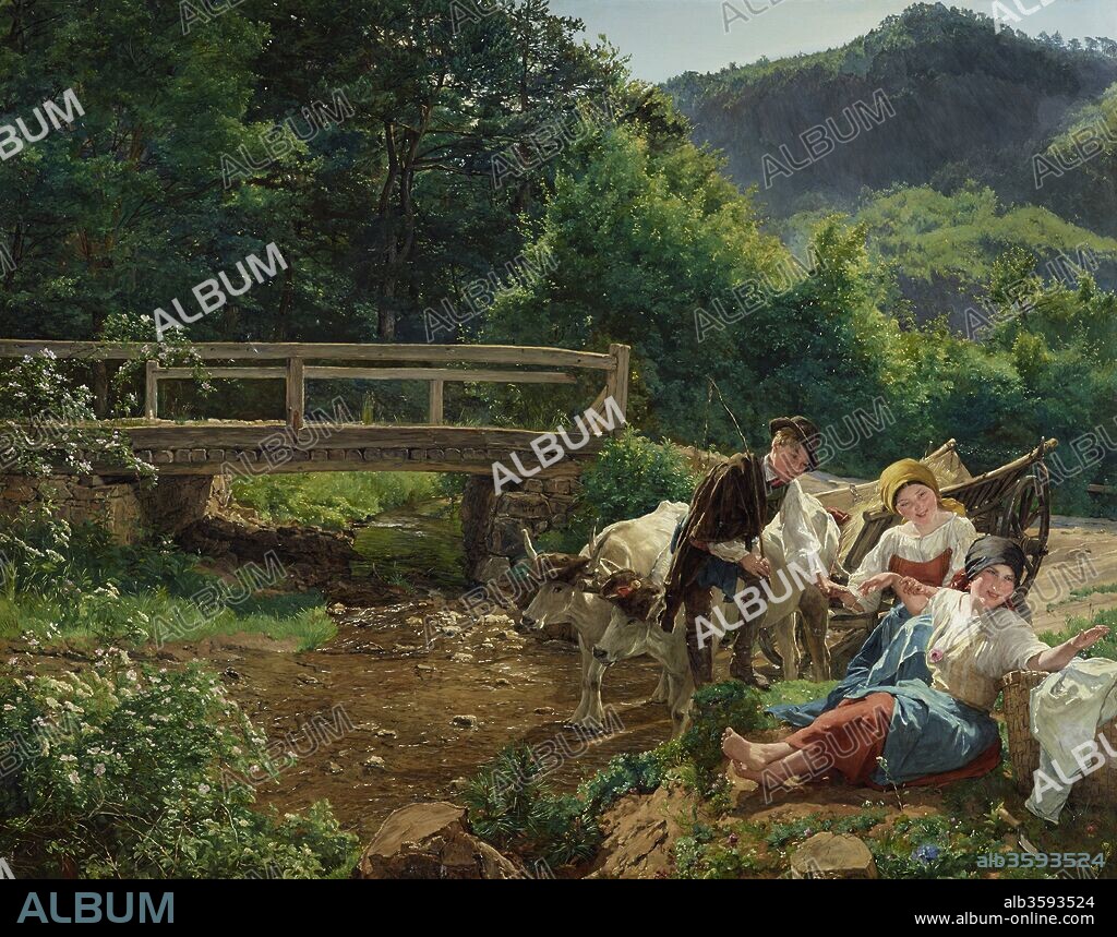 FERDINAND GEORG WALDMÜLLER. Reconciliation at the Bridge.