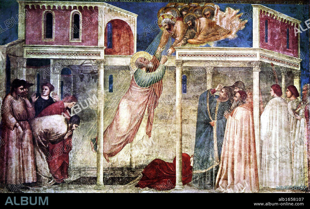 Giotto di Bondone Santa Croce in Florence, Ascension of John the Evangelist.