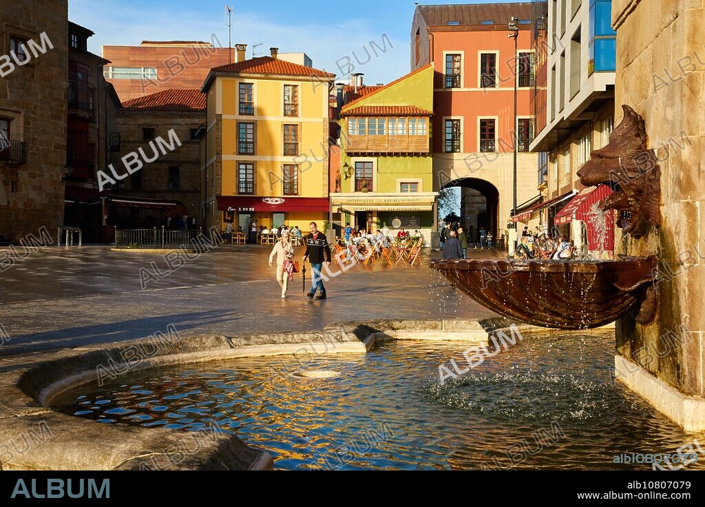 Plaza del Marqués, Gijón, Asturias, Spain, Europe.