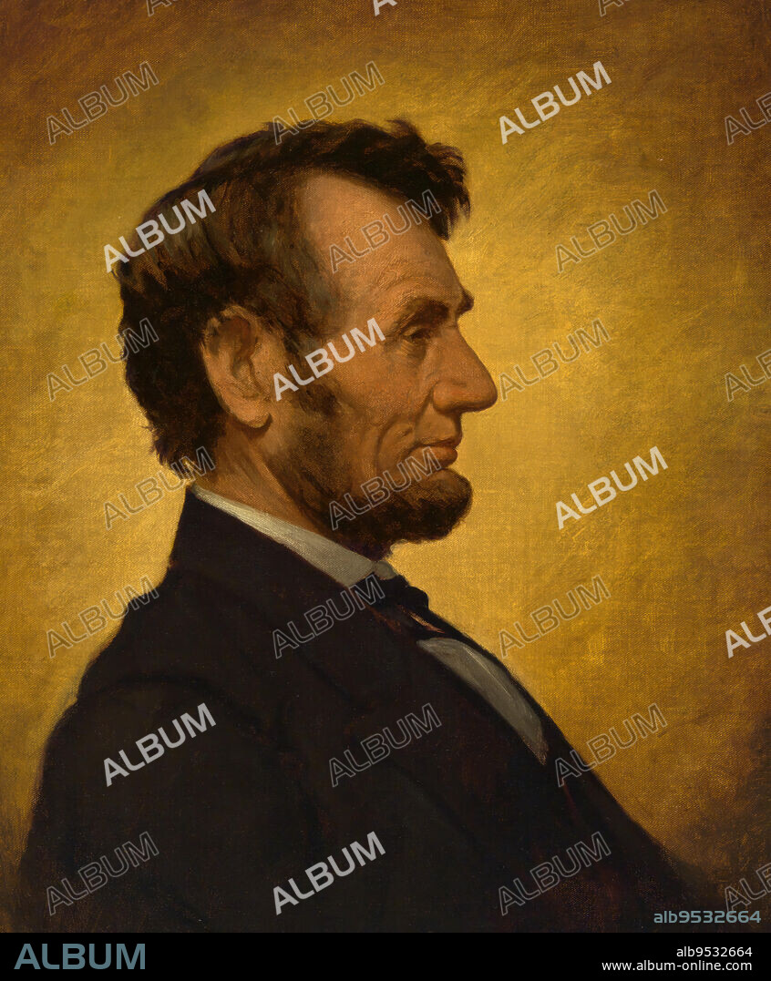 WILLIAM WILLARD. Abraham Lincoln. oil on canvas. Date: 1864.