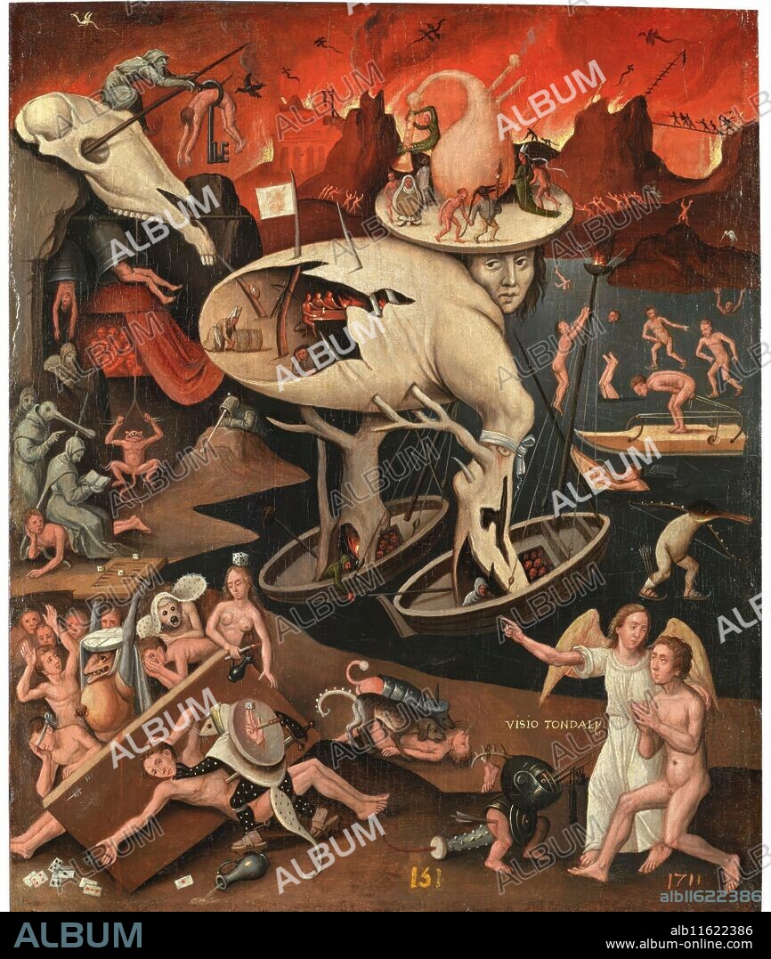 Hieronymus Bosch Copy / 'Visio Tondali'. XV century. Oil on panel.
