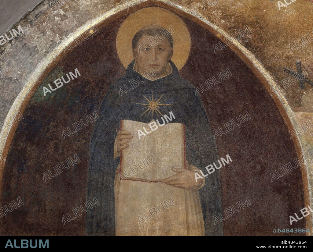 FRA ANGELICO. Saint Thomas Aquinas with the "Summa Theologica".