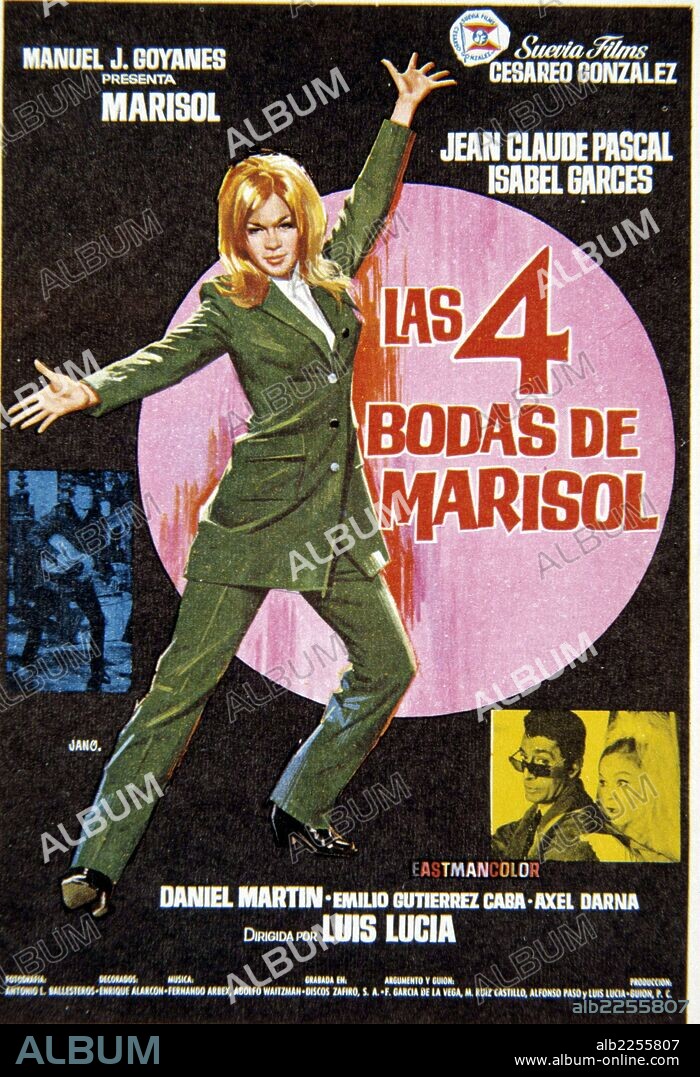 PELICULA : LAS 4 BODAS DE MARISOL , 1967. DIRECTOR , LUIS LUCIA. ACTORES , MARISOL. MARISOL. PEPA FLORES.