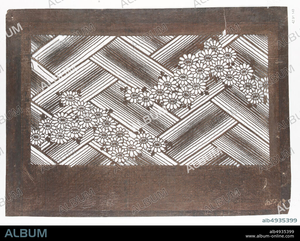 Stencil, Japan, 19th century, Japan, Paper, silk, 12 x 16 3/8 in. (30.5 x 41.6 cm), Stencils.