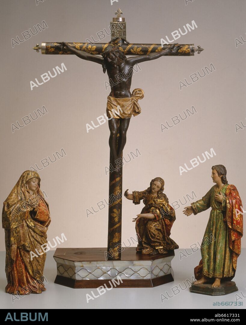 ANÓNIMO. CRISTO DE ESQUIPULAS - 1701-1800 - MADERA Y NACAR.