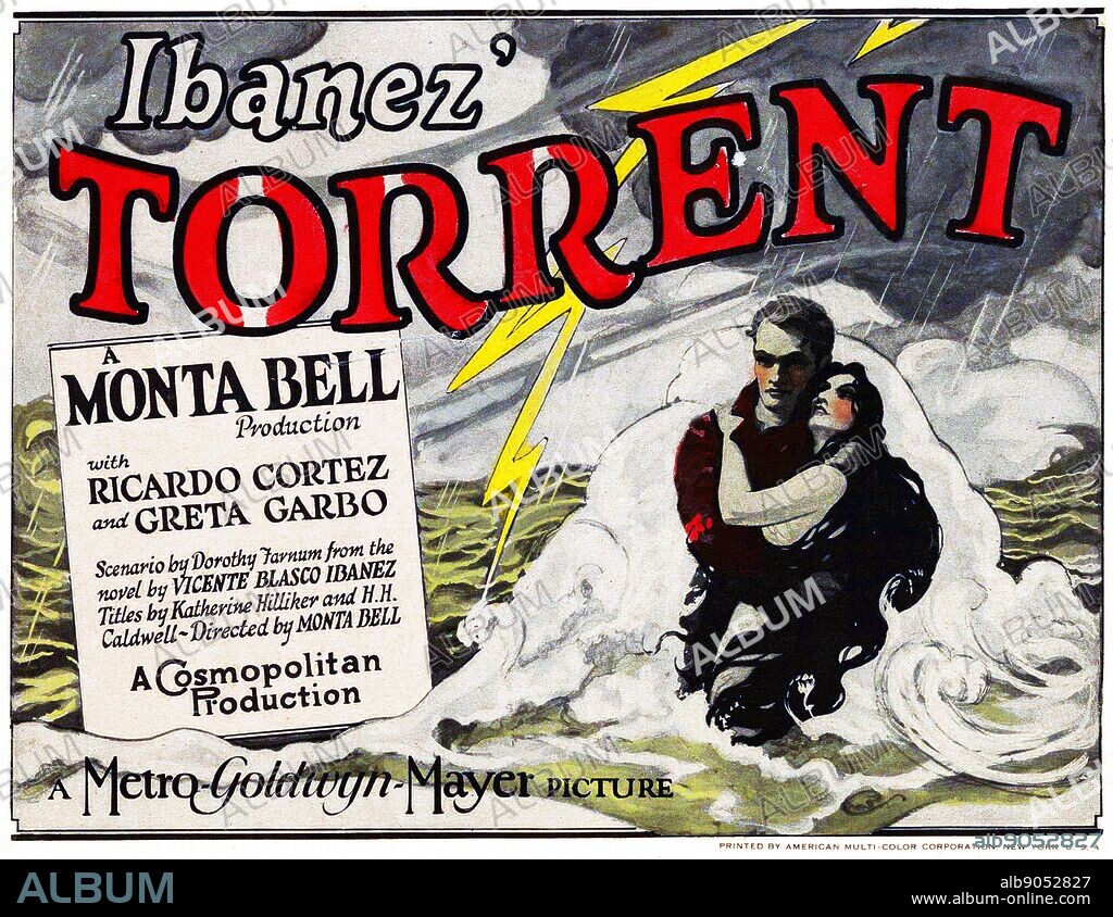 Torrent, 1926, is an American silent romantic drama film directed by Monta Bell and based on a novel by Vicente Blasco Ibáñez. Torrent was the first American film starring Swedish actress Greta Garbo. The film also starred Ricardo Cortez and Martha Mattox.