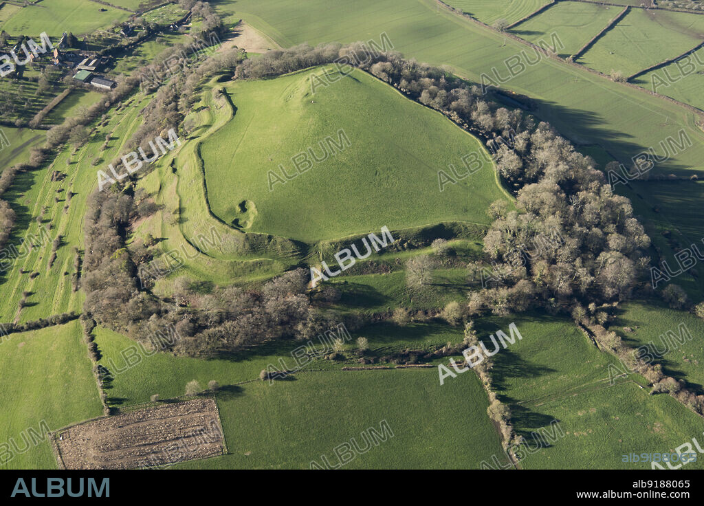 DAMIAN GRADY. Cadbury Castle, the earthwork remains of an Iron Age hillfort, reoccupied in the Roman and early medieval periods, Somerset, 2019.