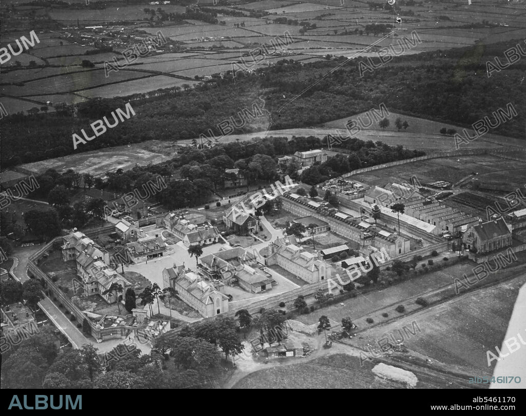 Air Picture: Parkhurst Prison As Isle Is Searched For Escaped Convict -- An aerial view of Parkhurst Prison, Isle of Wight, made as the search for Jackson continues.Nearly a thousand troops, police and warders are searching the Isle of Wight, off Britain's south coast, for George Jackson, 24-year-old ex-Commando soldier, who escaped from Parkhurst Prison on the island five days ago. Police believe that Jackson has a good hide-out in which he stays during the day.Since Jackson's escape, there has been a series of burglaries in which food, clothing and money have been stolen, and an attack on an innkeeper and his wife with a chopper. June 21, 1946.