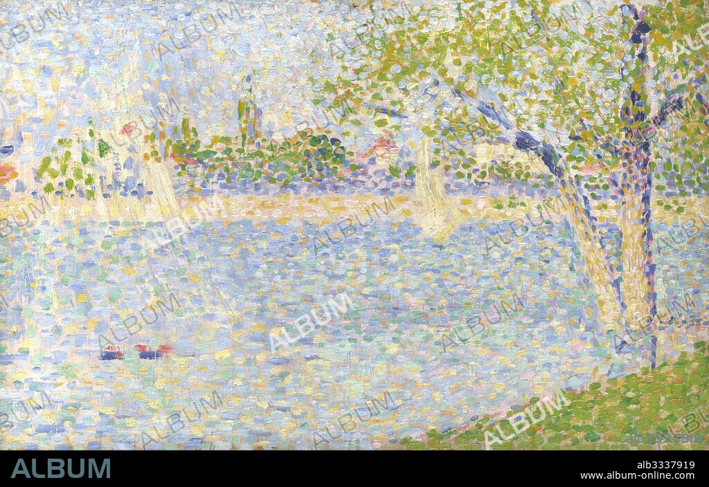 GEORGE PIERRE SEURAT. The Seine seen from La Grande Jatte.