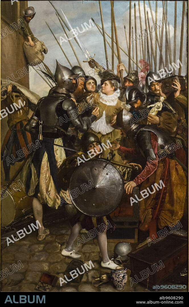 Gustave Jean Jacquet, le Pillage, óleo sobre tela, Museo Nacional de Bellas Artes (MNBA) ,Buenos Aires, republica Argentina, cono sur, South America.