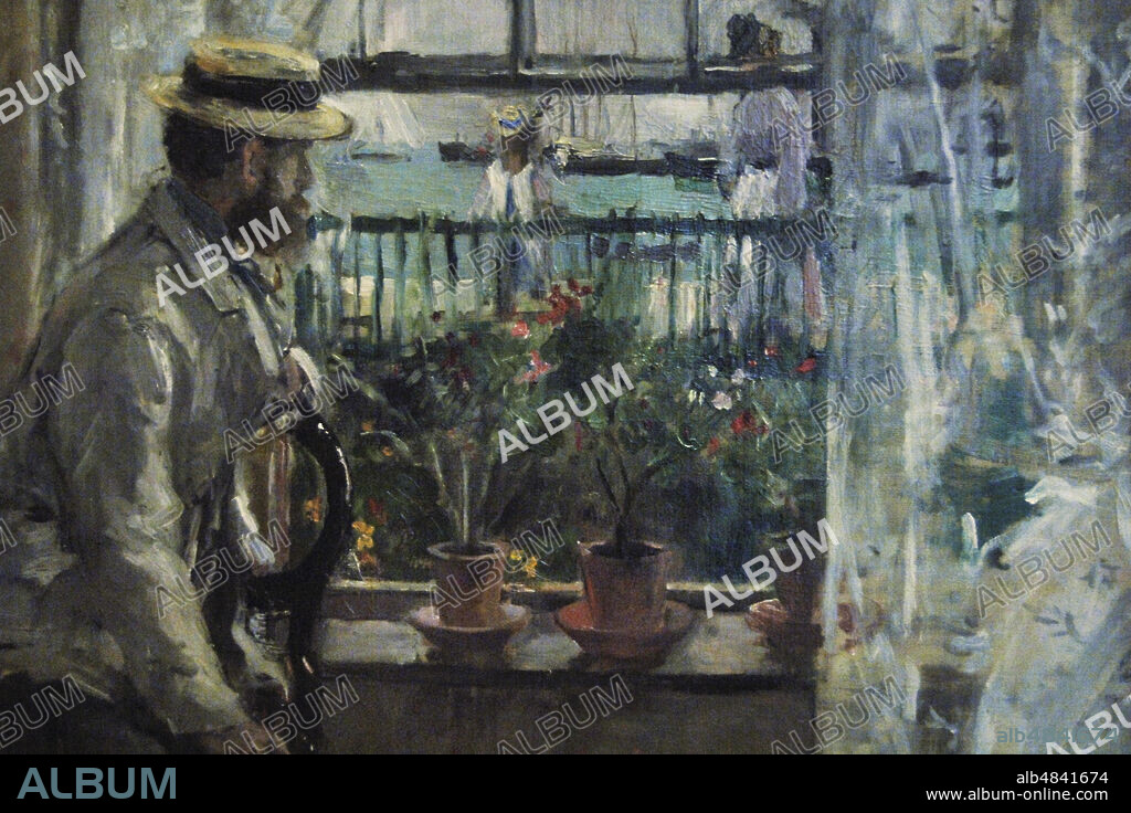 Berthe Morisot (1841-1895). Pintora impresionista francesa. Eugène Manet en la isla de Wight,1875. Oleo sobre lienzo (38 x 46 cm). Museo Marmottan Monet. París. Francia.