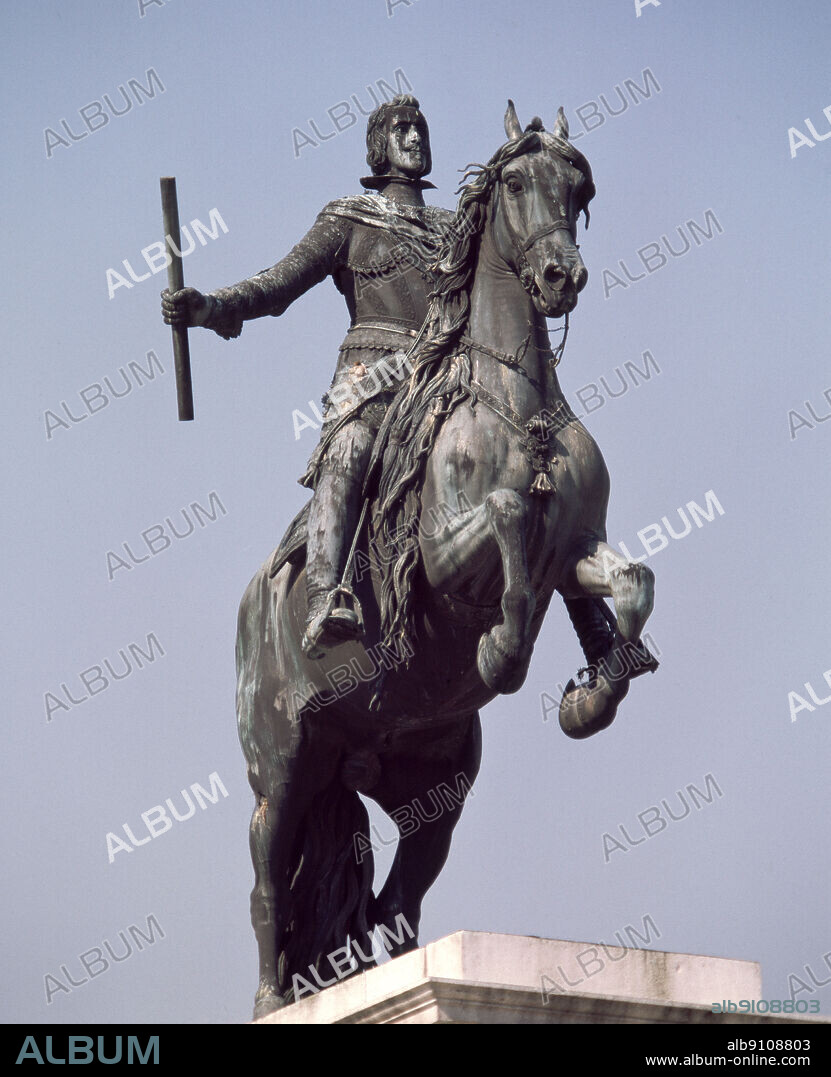 PIETRO TACCA. ESTATUA ECUESTRE DE FELIPE IV - SIGLO XVII.